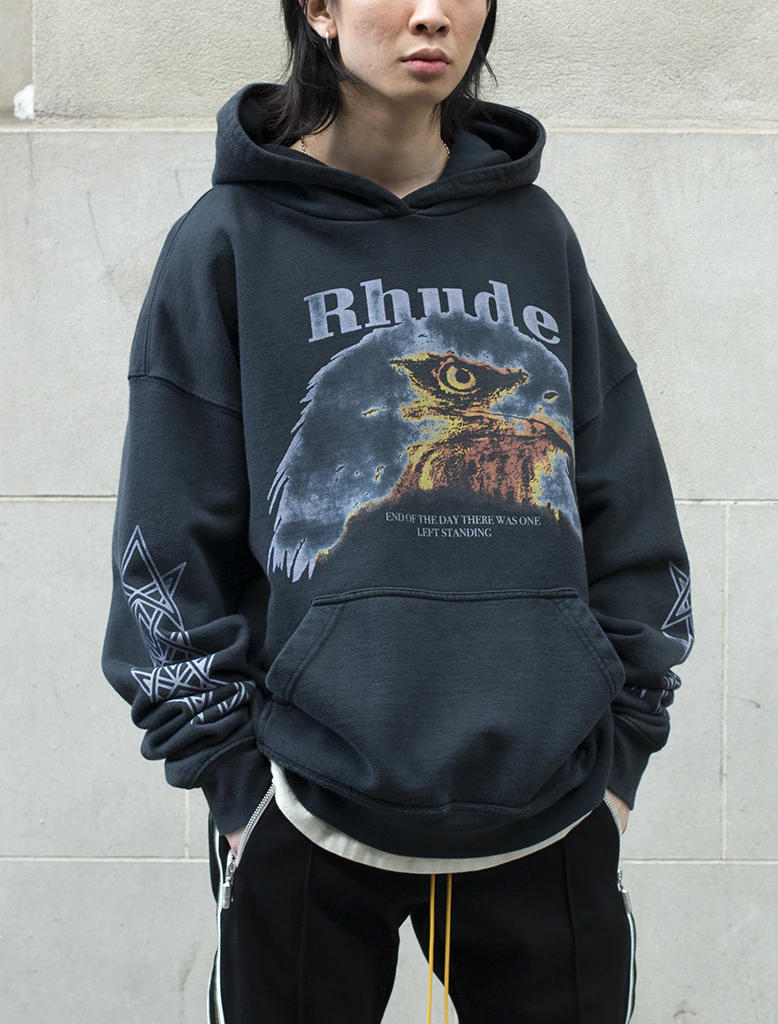 rhude-eagle-hoodie-model